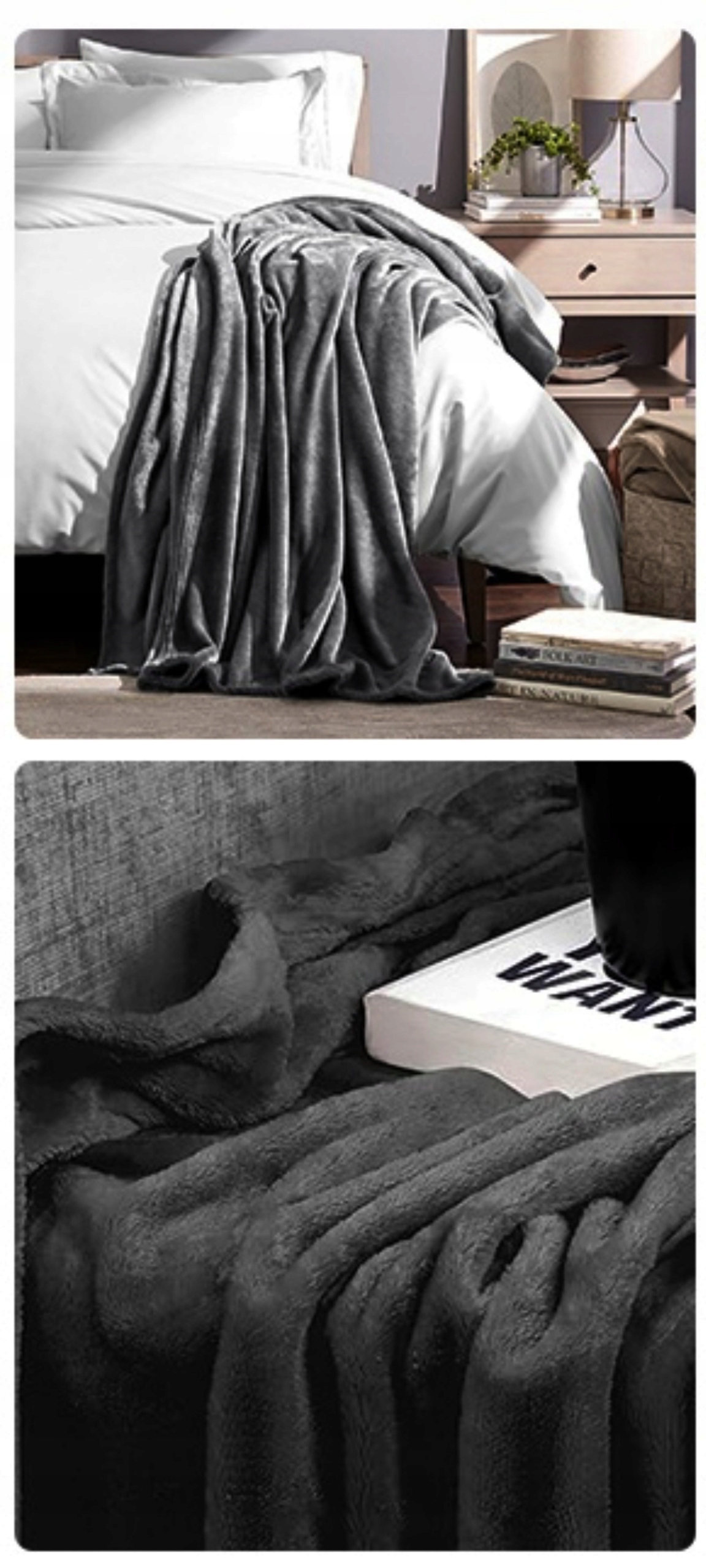 KOC KOCE NARZUTA NA ŁÓŻKO NA KANAPĘ MIKROFIBRA PLED MIĘKKI KOLOR STALOWY Kod producenta 5907618156233