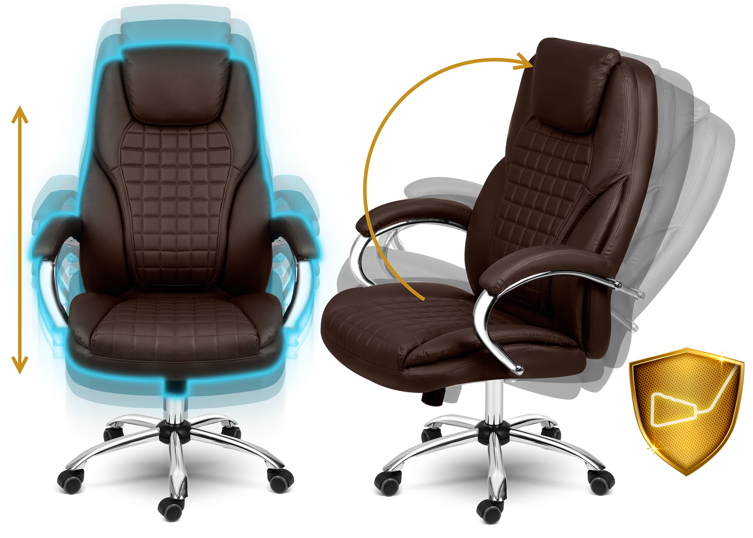 Sofotel 240802 Kancelárske kreslo Batory, eko koža, hnedé