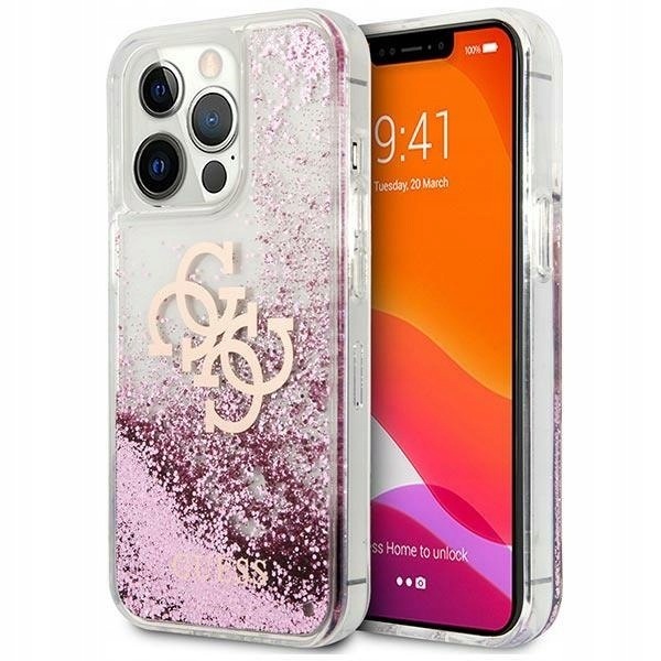Guess GUHCP13XLG4GPI iPhone 13 Pro Max 6,7" różowy/pink hardcase 4G Bi