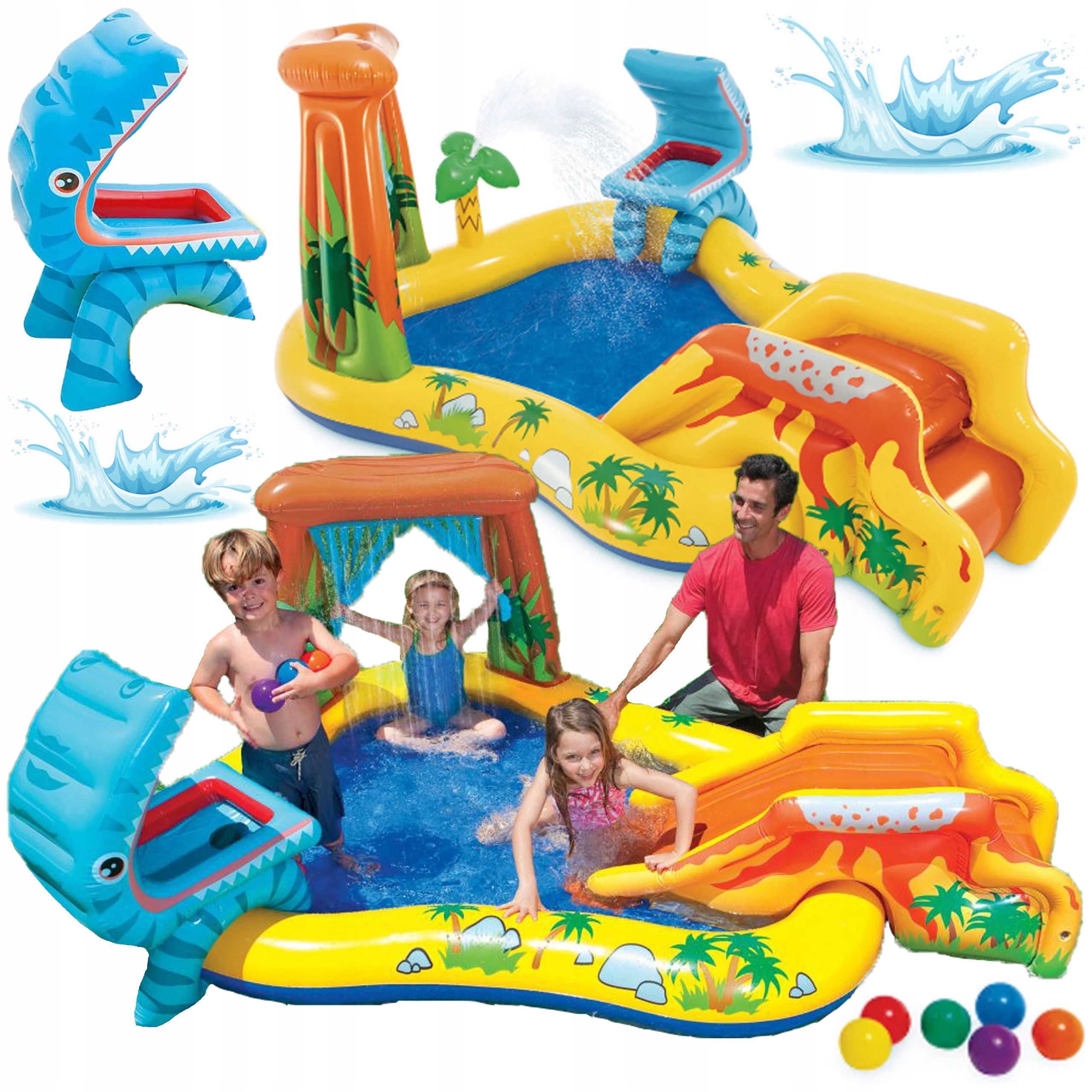 Wodny Plac Zabaw Dla Dzieci Dmuchany Basen Fontanna Zjeżdżalnia Zabawki