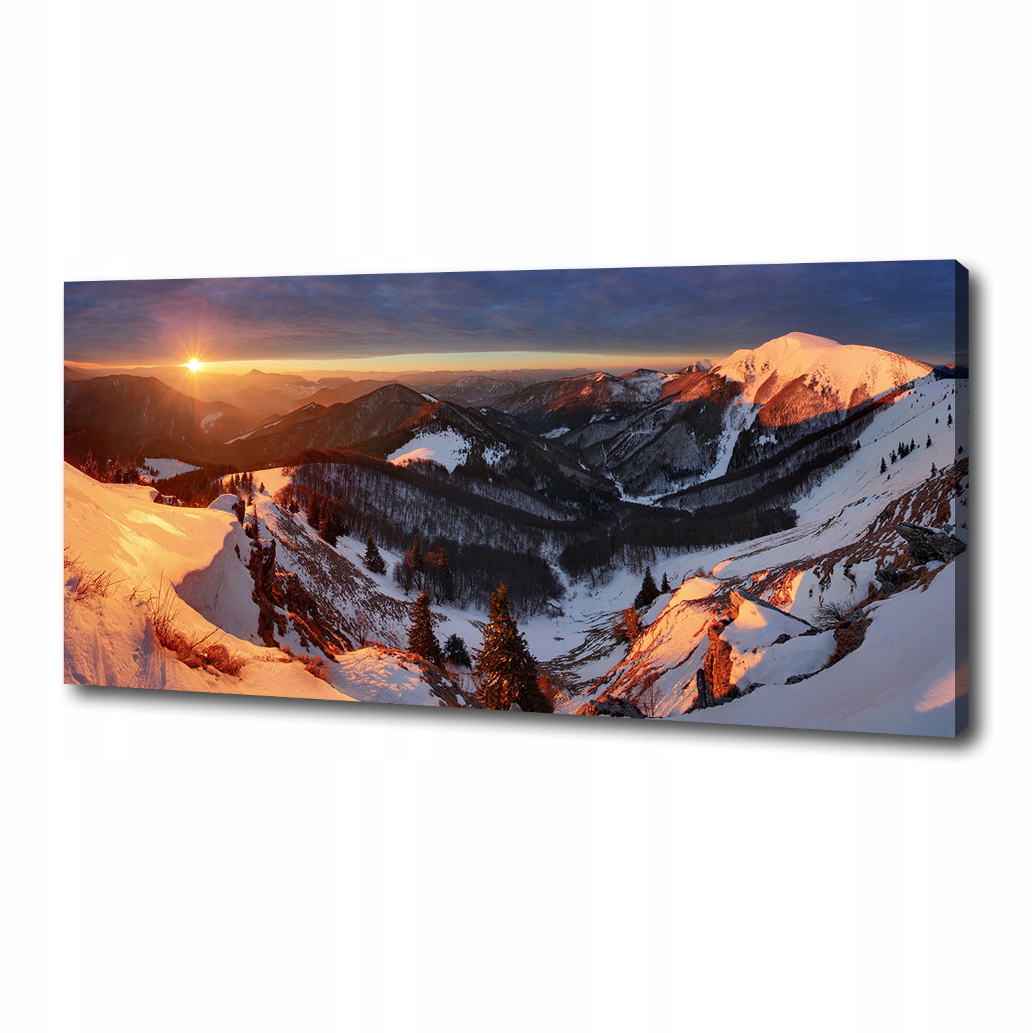 

Foto obraz na płótnie Zima w górach 125x50 cm