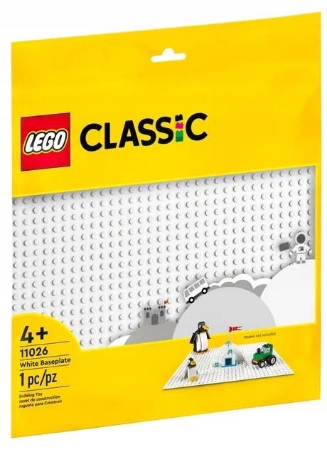 Sada Kostek Pro Děti Skládačka stavebnice Lego Classic Bílá deska