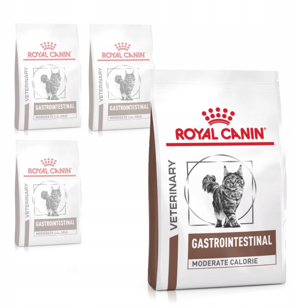 Levně Royal Canin Gastrointestinal Moderate Calorie 4x400g suché Pro Kočky Krmivo kočky