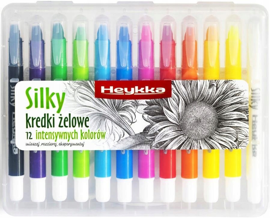 

Kredki żelowe wykręcane Heykka 12 kol