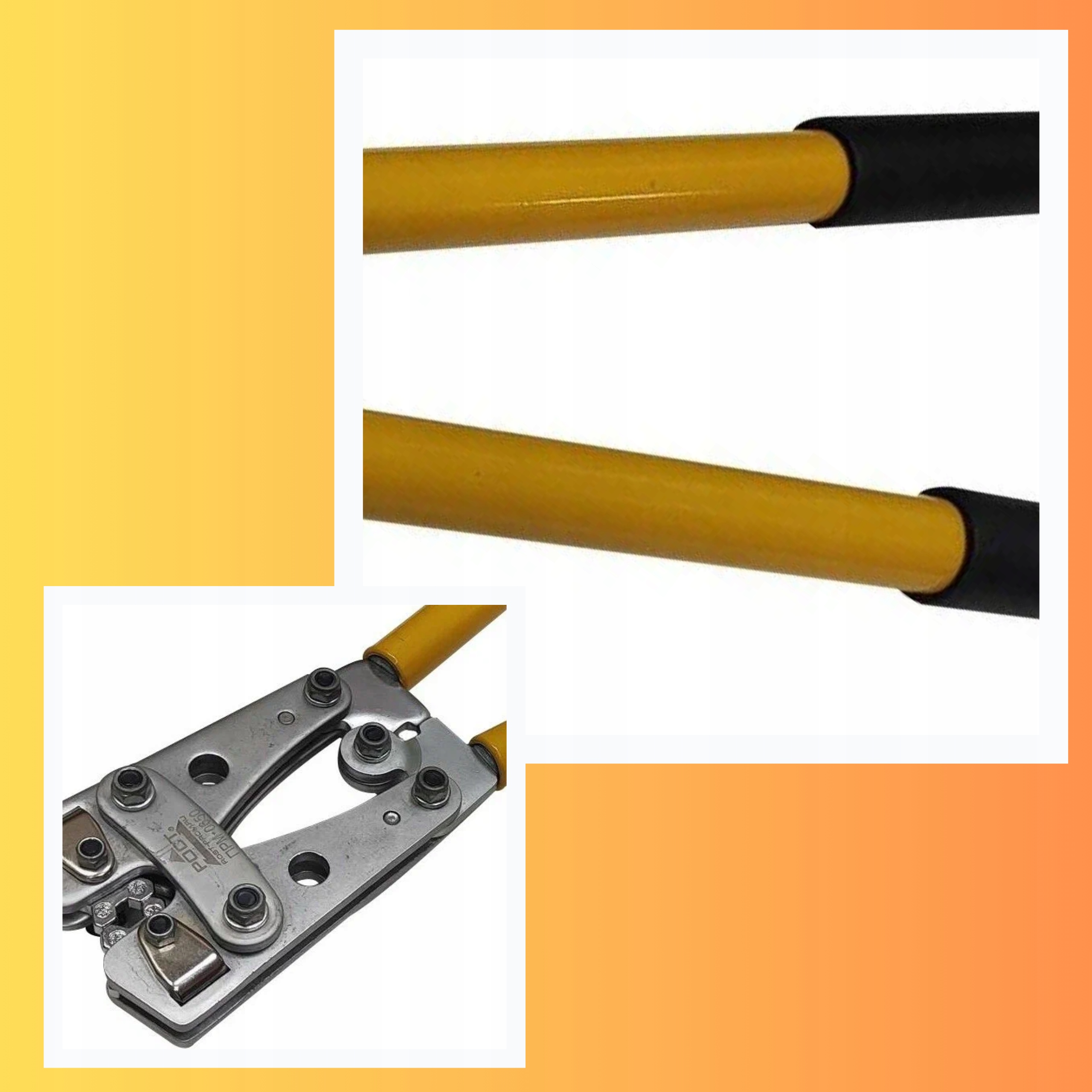 PROFESJONALNA ZACISKARKA PRASKA DO KABLI TULEJEK PRZEWODÓW 6-50 MM² Model E650W