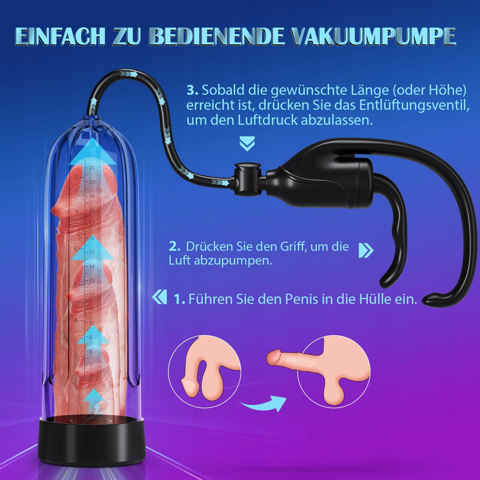 Penispumpe: Zabawka Erotyczna Wzmacniacz Penisa Stymulator — miniatura 3
