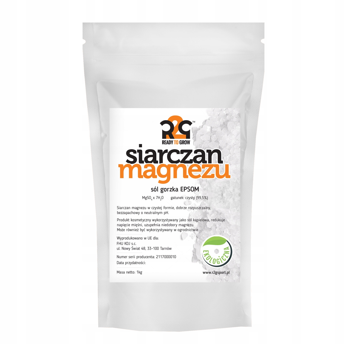 

R2G Sól Gorzka Epsom Czysty Siarczan Magnezu 1kg