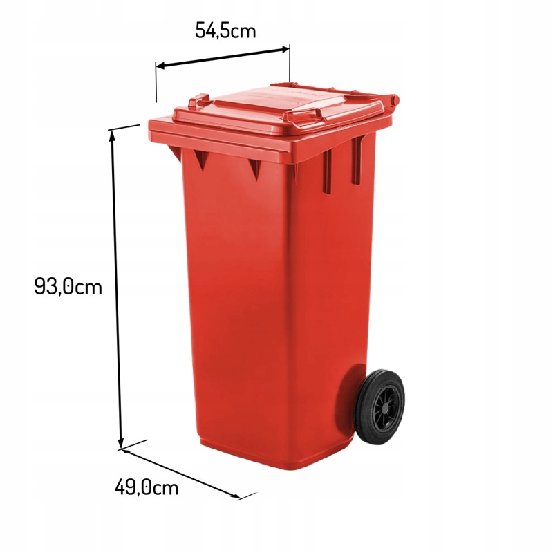 Kosz na śmieci 120l segregacja odpady med czerwony Marka Weber
