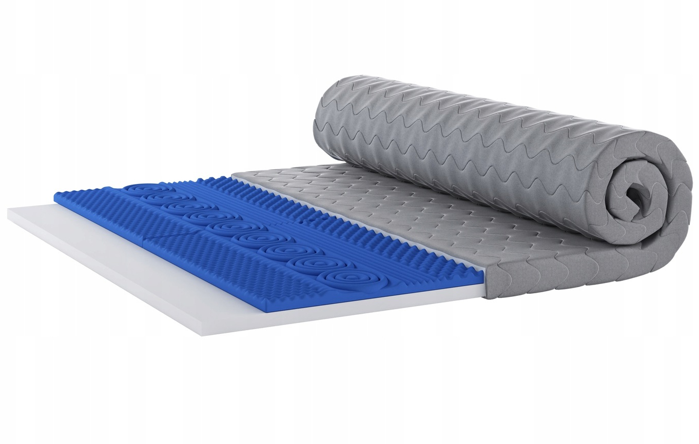 Matrace povrchová 160x200 Masážní topper 8 cm Šedá