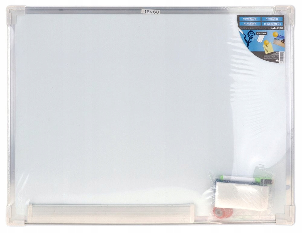 TABLICA SUCHOŚCIERNA MAGNETYCZNA BIAŁA 60x45 cm Marka inny