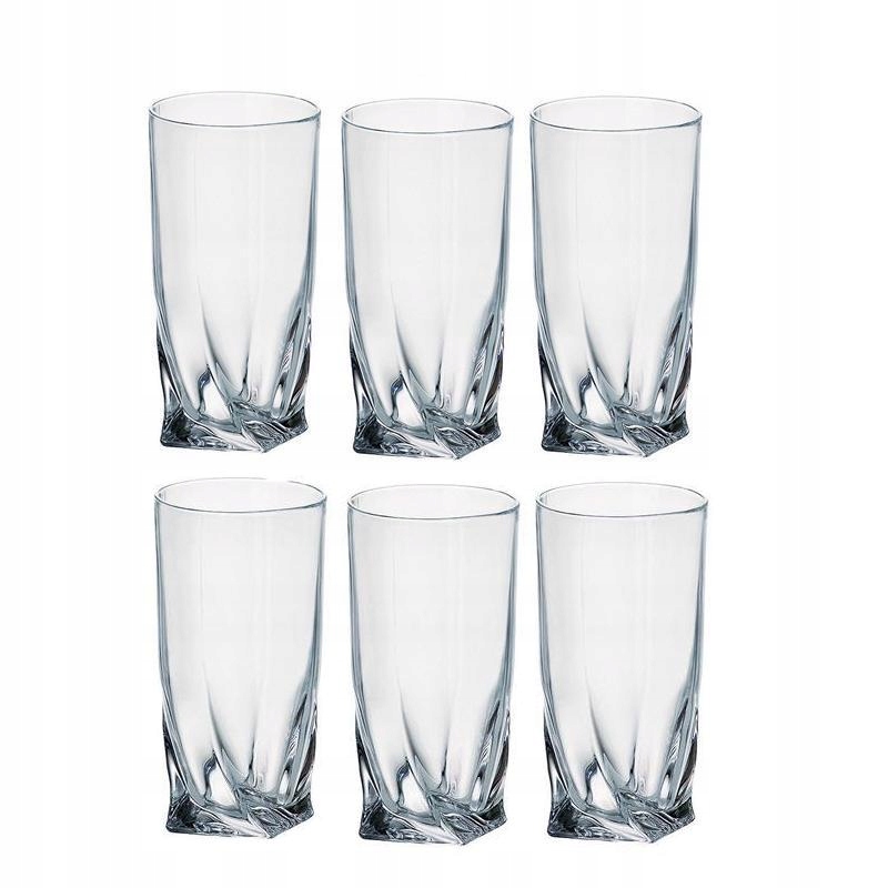 

Bohemia Quadro szklanki wysokie 350ml 6 sztuk