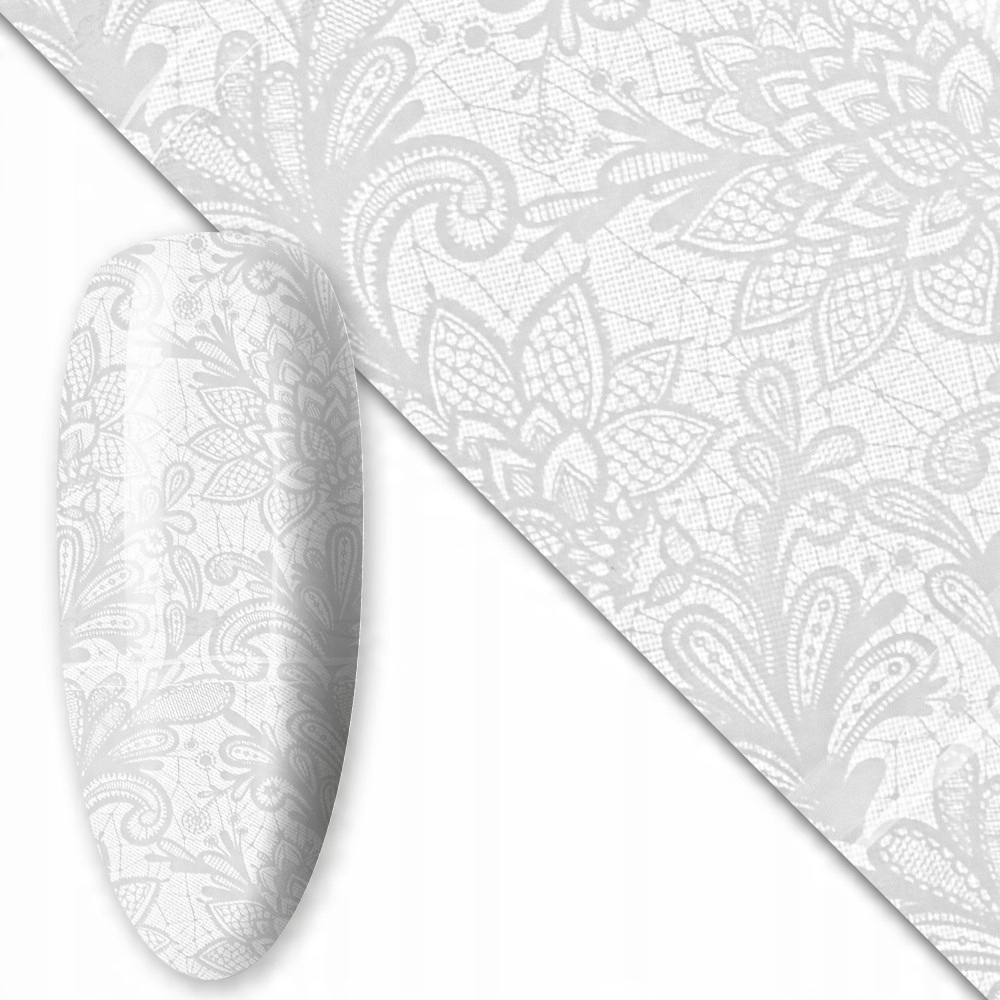 

Folia transferowa do zdobień paznokci White #17