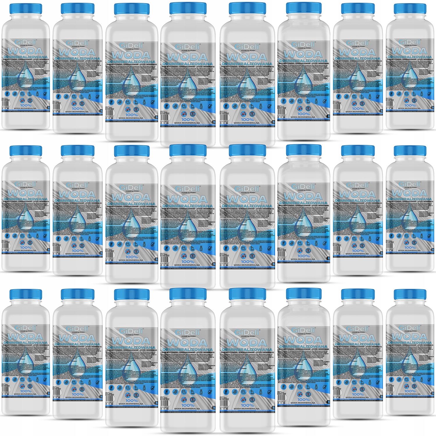 GiDeli Demineralizovaná destilovaná voda 24x 1L