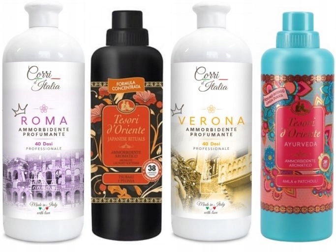 Sada 4 Krásných Tekutin Corri d`ITALIA a Tesori d`ORIENTE Rjva