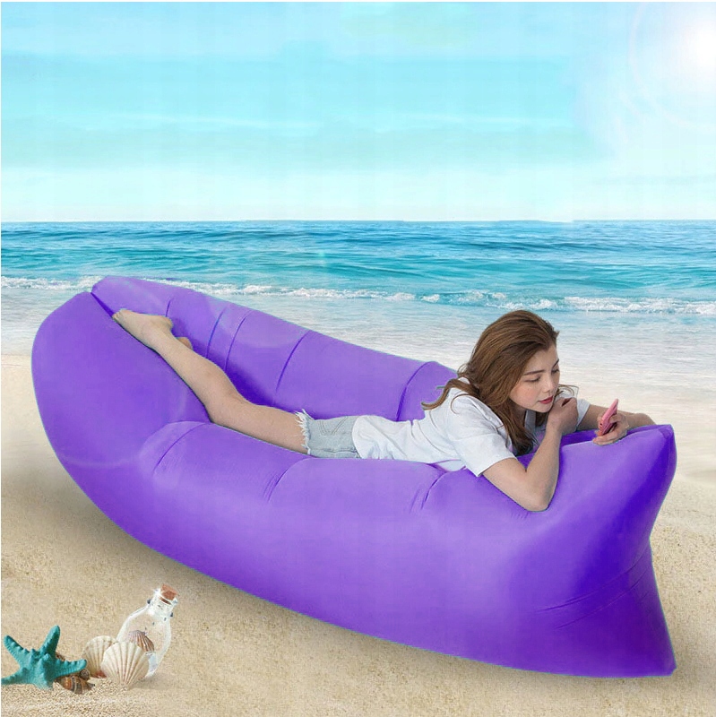 NADMUCHIWANA ROZKŁADANA SOFA LAZY BAG AIR NA PLAŻE FOTEL MATERAC FIOLET Model Lazy Bag