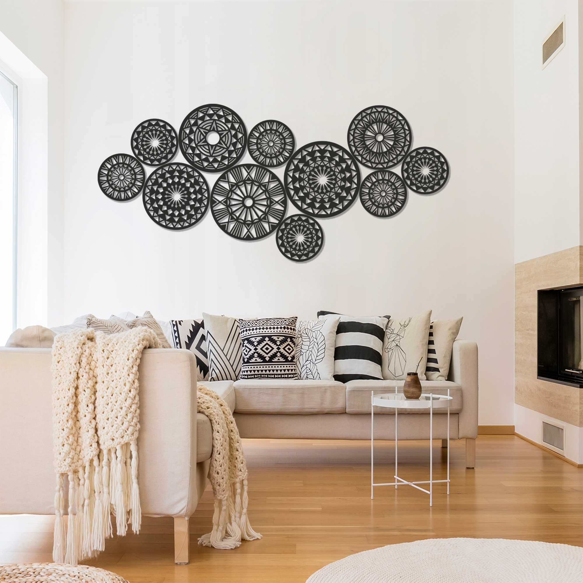 Dekoracyjne Panele Ażurowe AFRYKA Komplet 11szt Materiał drewno