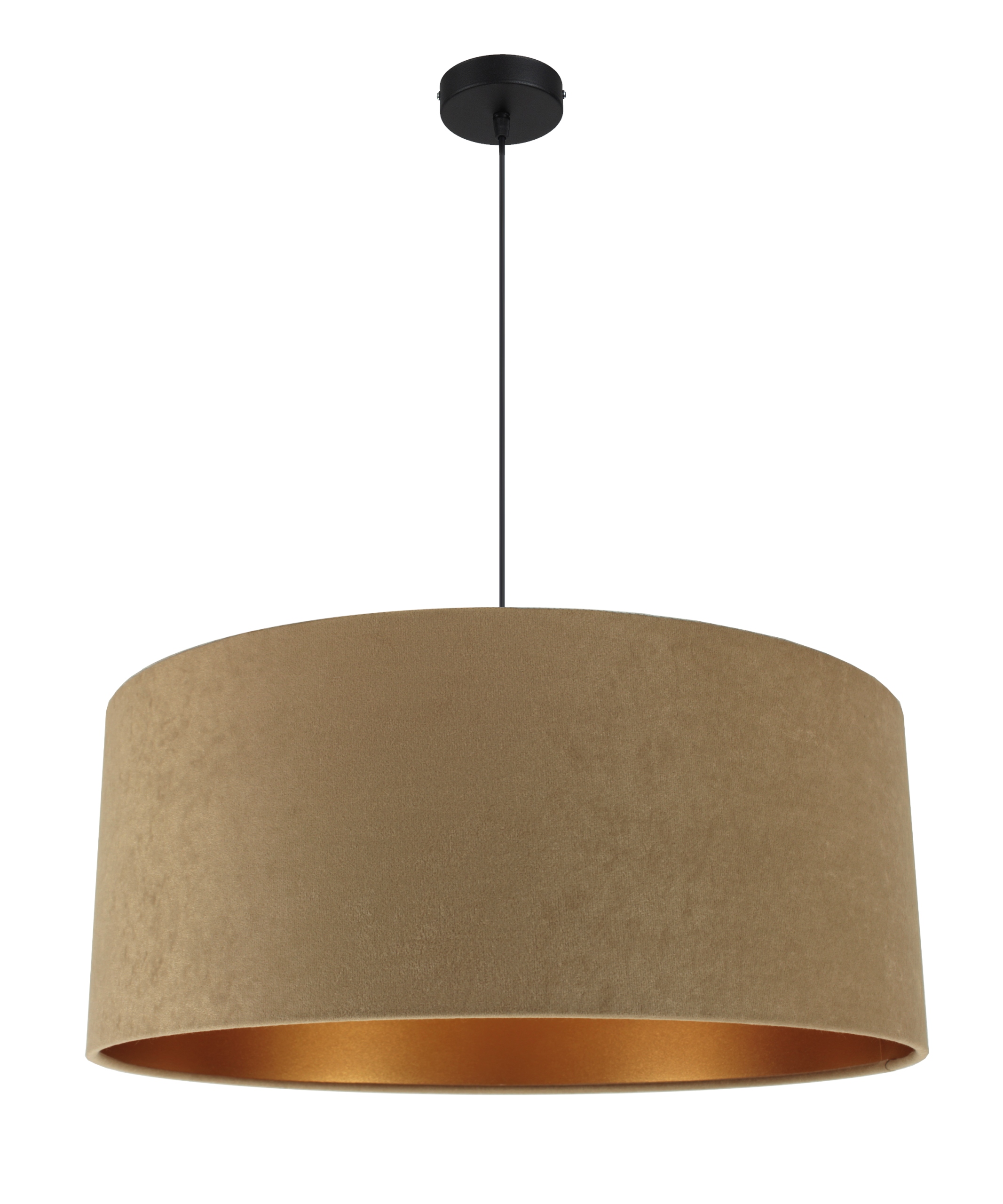 

Lampa Wisząca Sufitowa Żyrandol Abażur Welur 40 CM