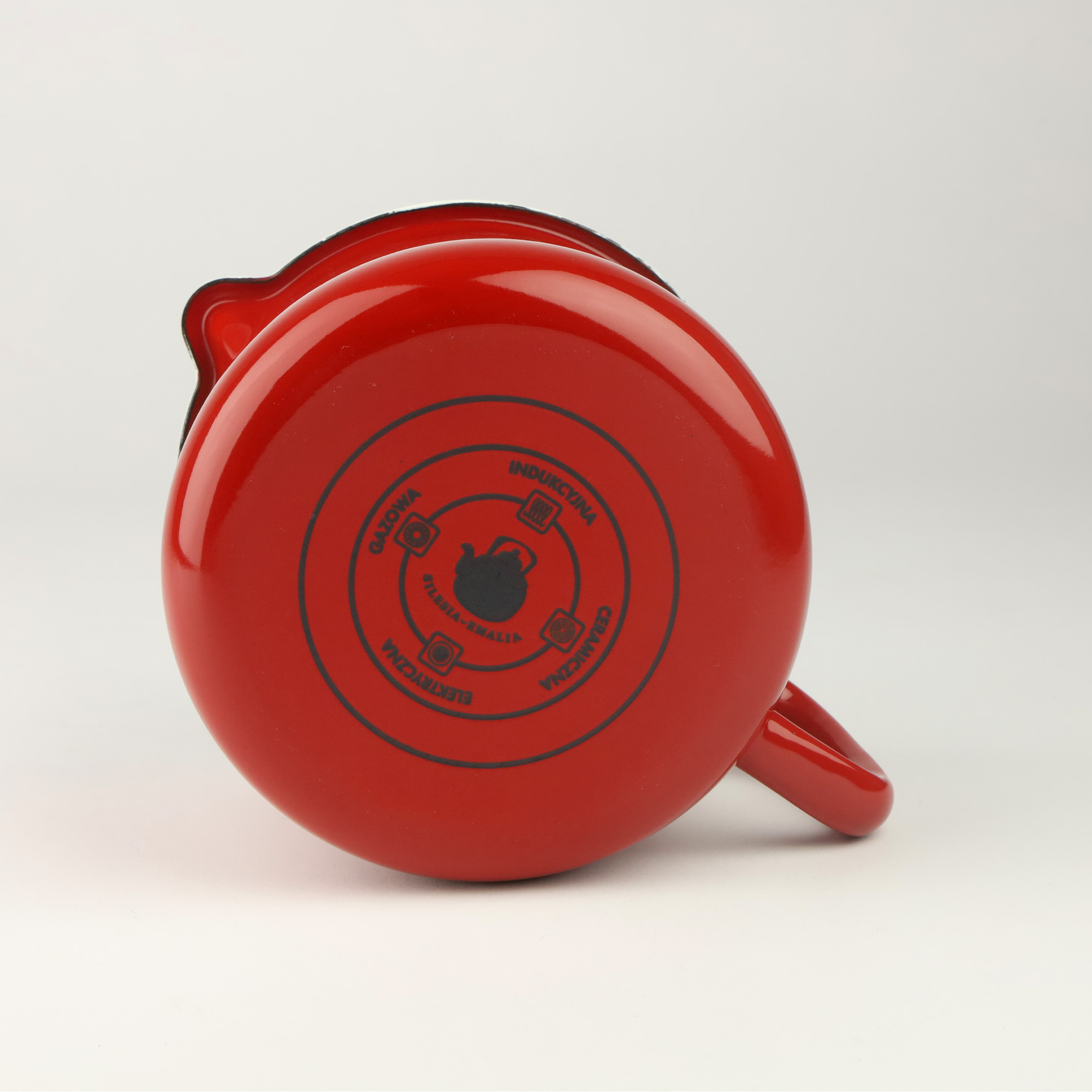 EMALIOWANY KUBEK Z WYLEWKĄ DZBANUSZEK NA KUCHENKĘ Z DZIÓBKIEM 1,7L CZERWONY