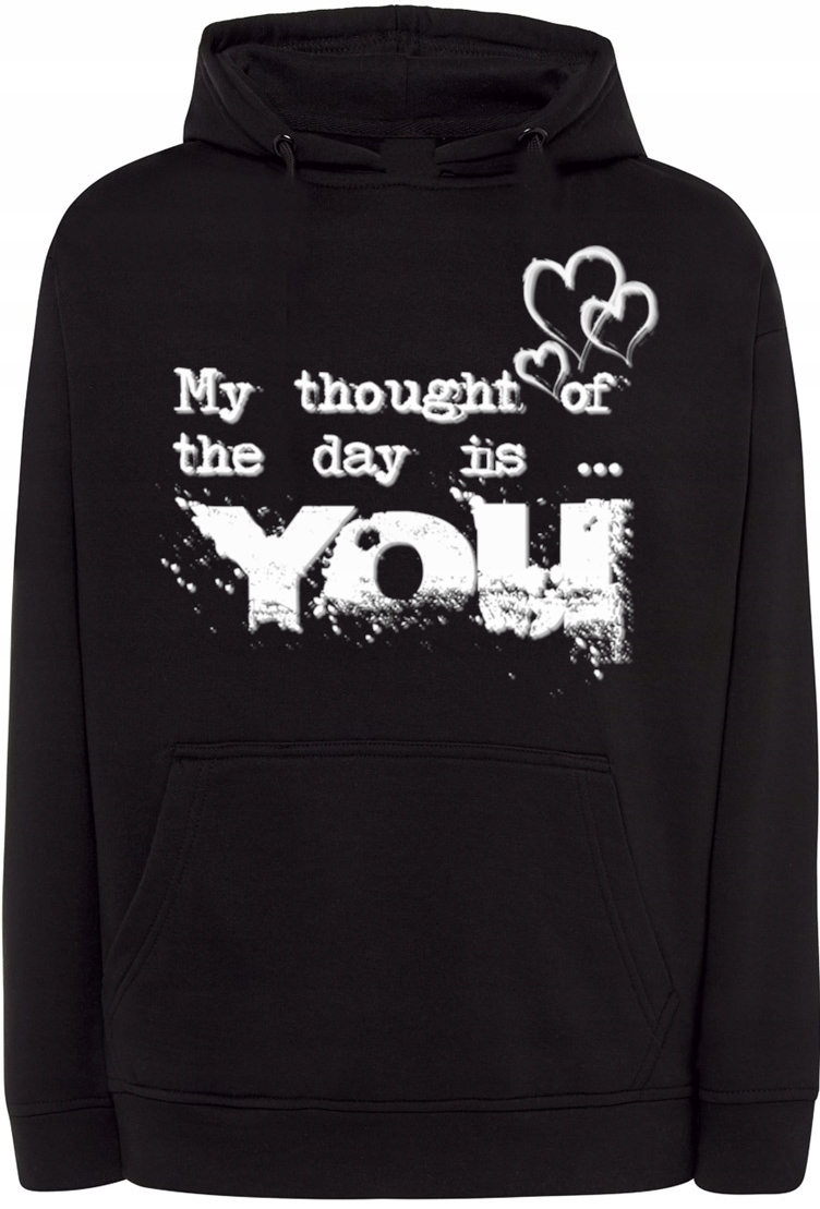 Valentýnská Mikina s potiskem Myslím na tebe vel. S