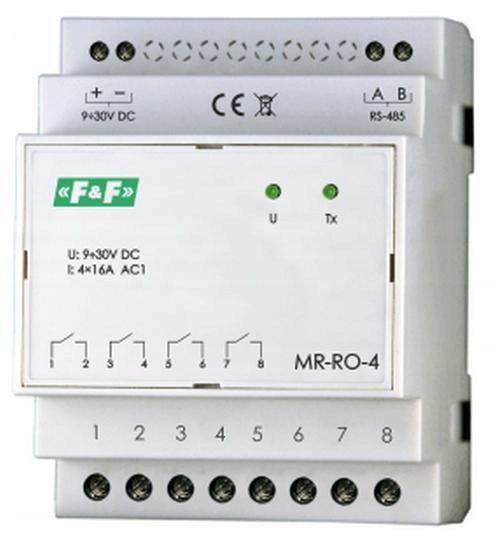 Rozšiřující modul reléových výstupů s výstupem Modbus Rtu MR-RO-4