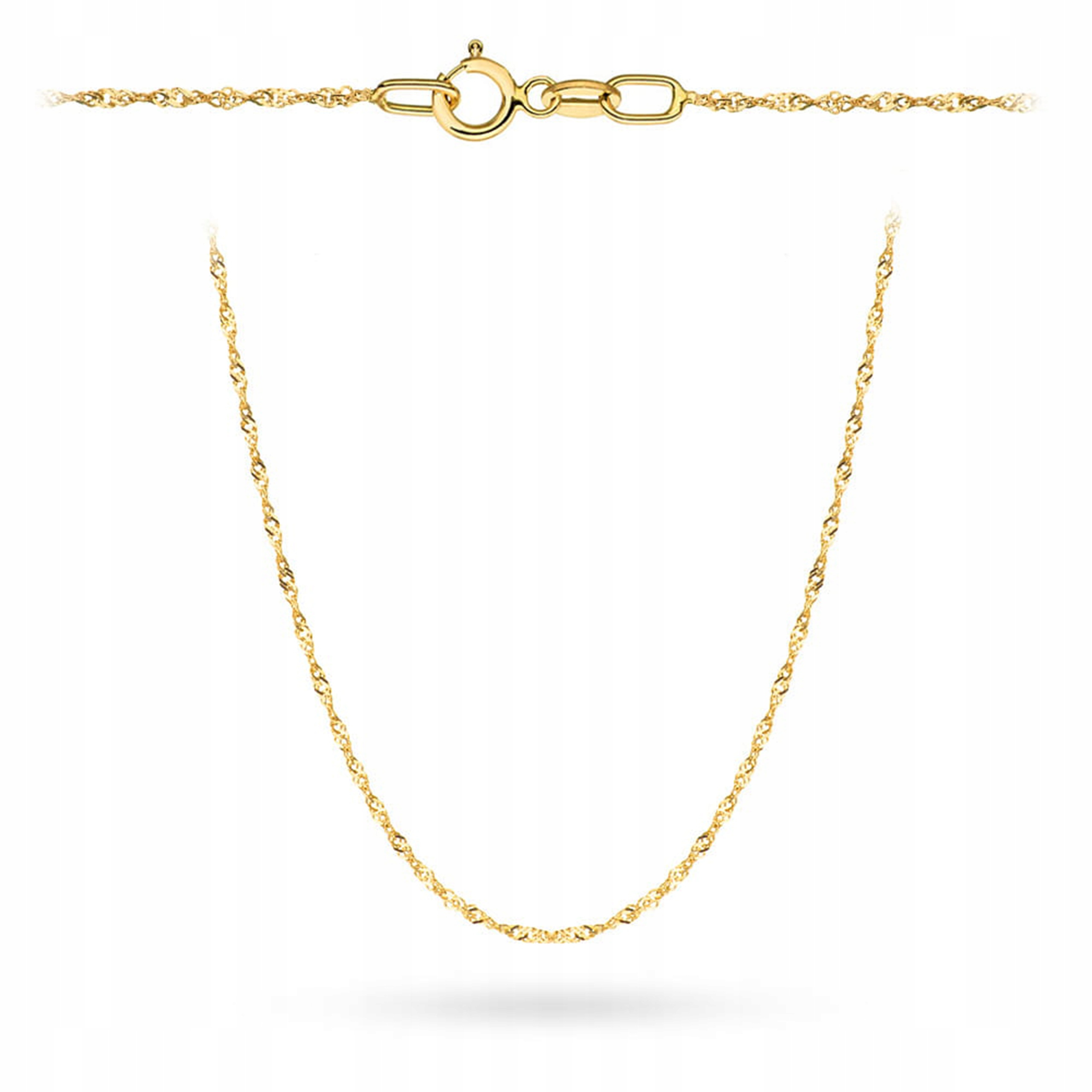 Singapurský kroucený zlatý Řetízek 585 klasický Dárek 45cm 14K zlato