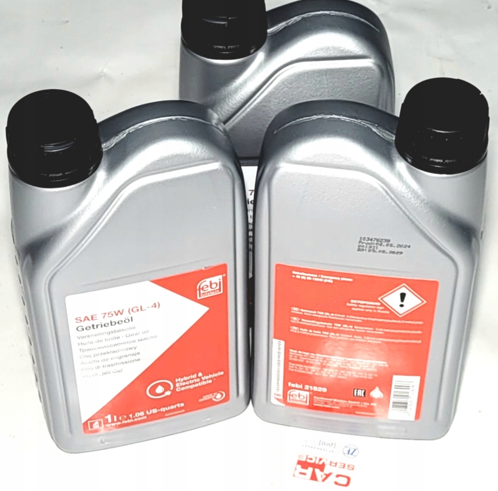 3X 1L Febi 21829 75W Olej Przekładniowy Do Skrzyni Biegów Audi Vw G052171A2