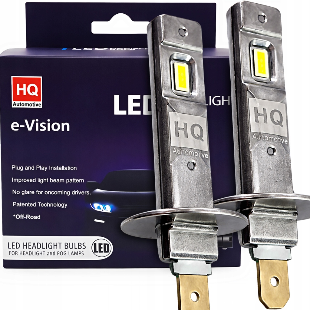 Hq Żarówki H1 Led Canbus 1:1 Bardzo Mocne 6000K Retrofit Białe Oem Plug&Pla