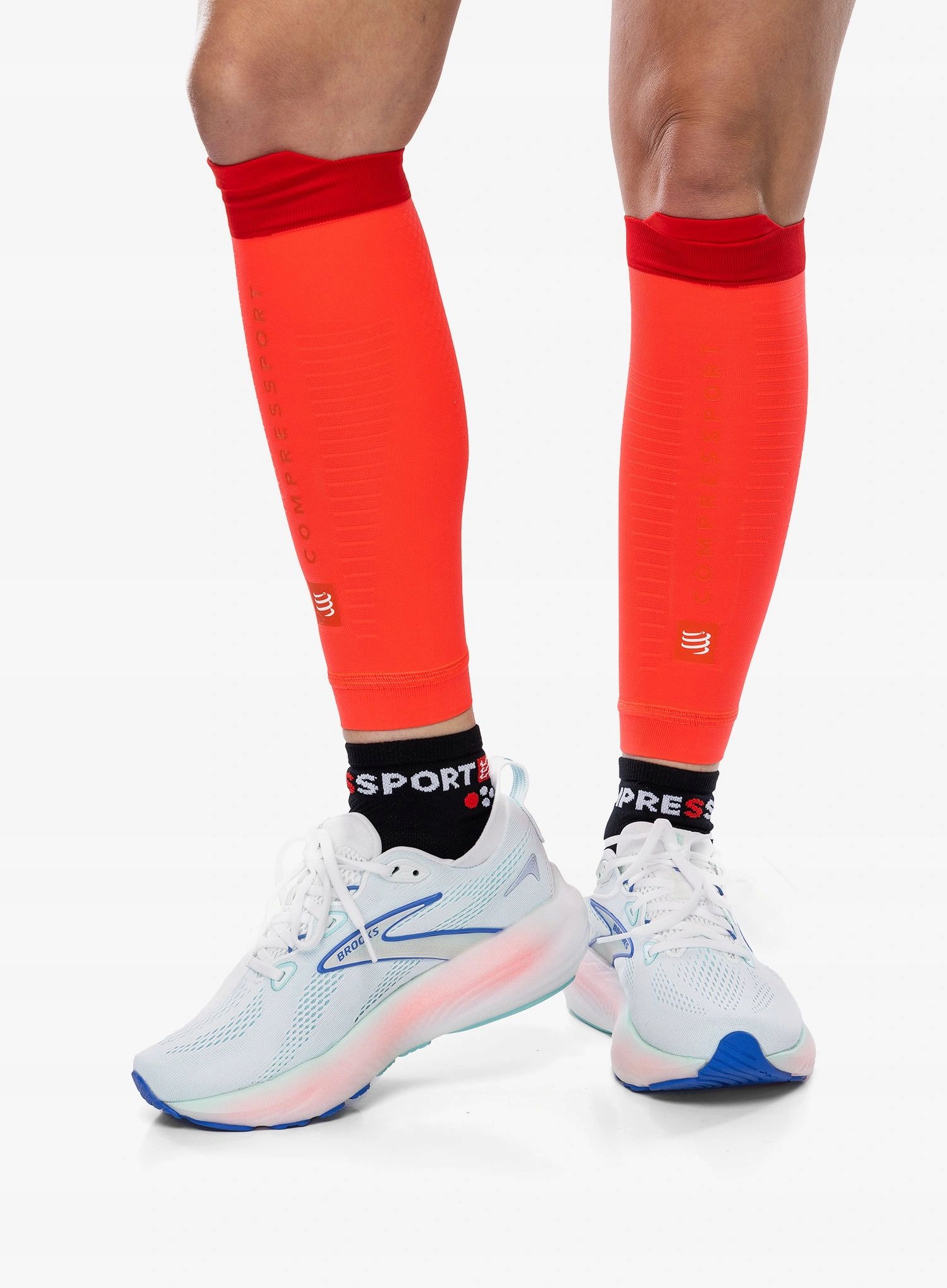 Nohavice na běhání Compressport R2 3.0 fluo red/white M