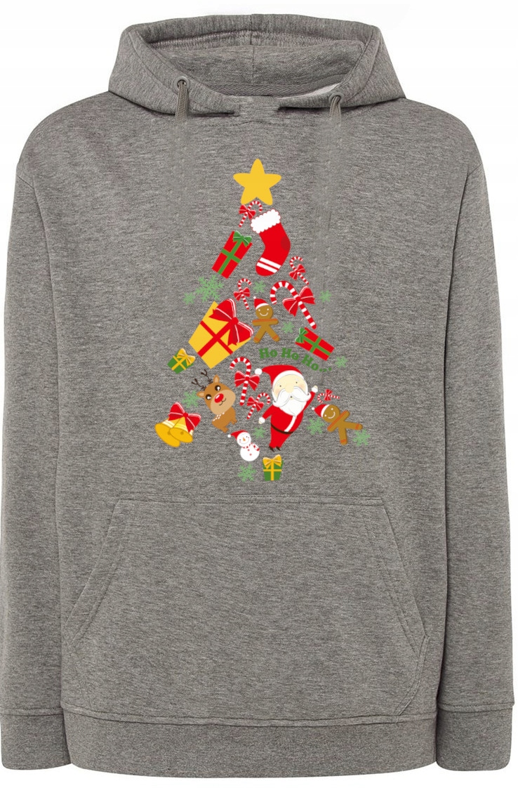 Vánoční Pánská Mikina Vánoční stromeček Kapuce vel. S