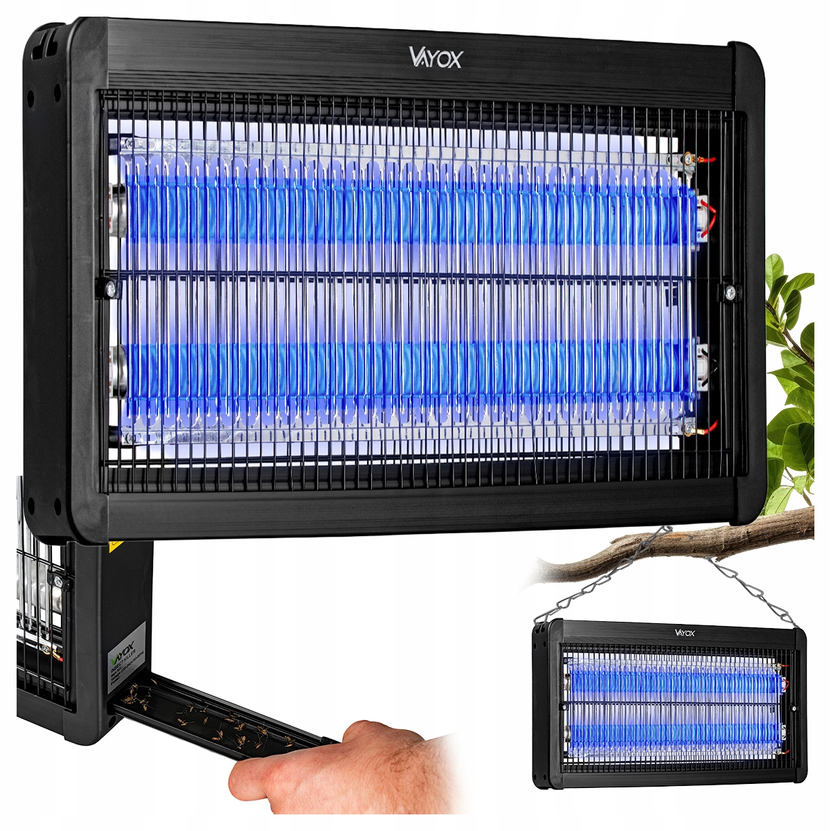 Lampa Owadobójcza Pułapka Na Muchy Komary Elektryczna Uv 30W 200m2 Vayox