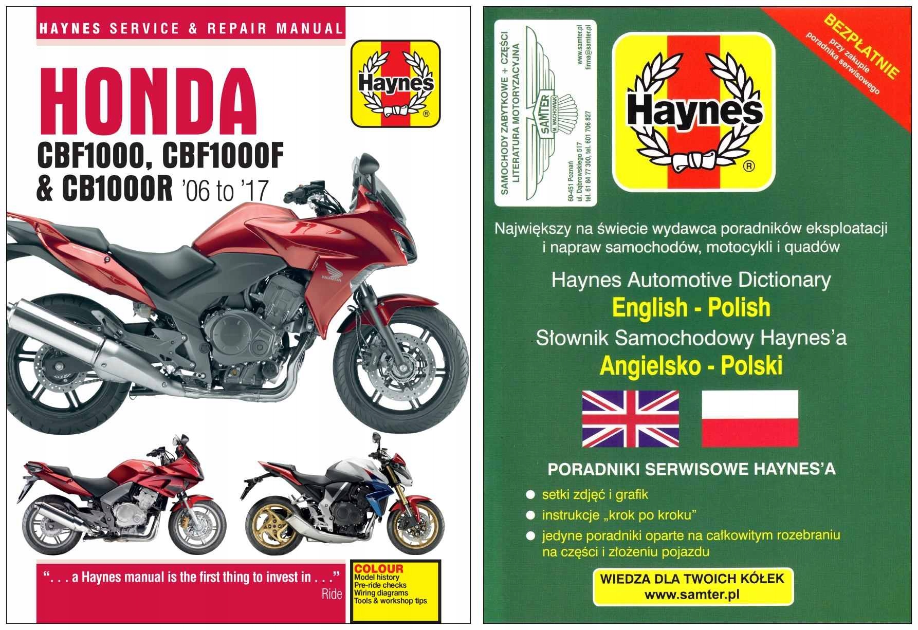 Honda CBF1000 CBF1000F CB1000R (2006-2017) instrukcja napraw