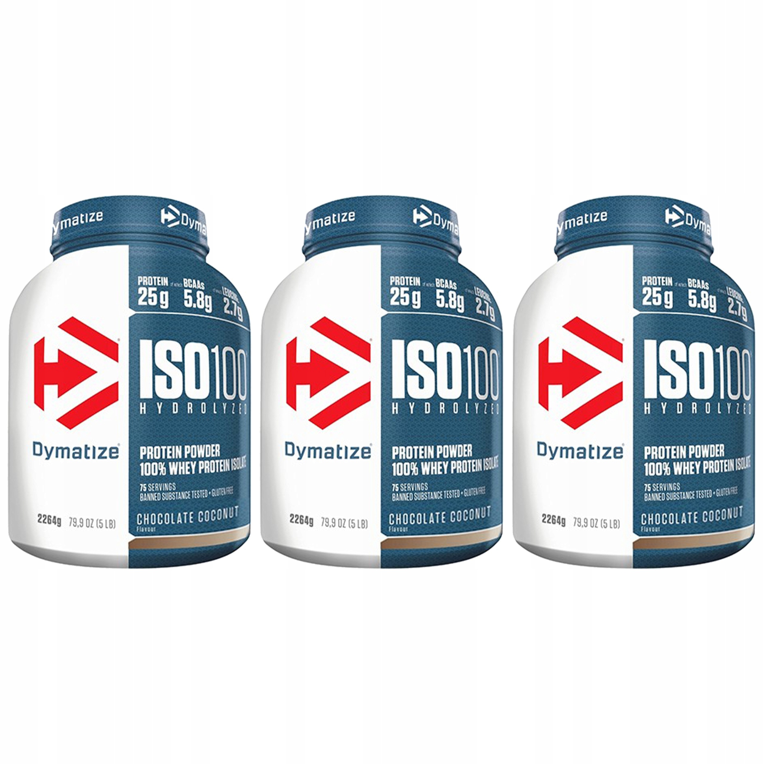 3x Dymatize Iso 100 2264g Protein Izolát Wpi