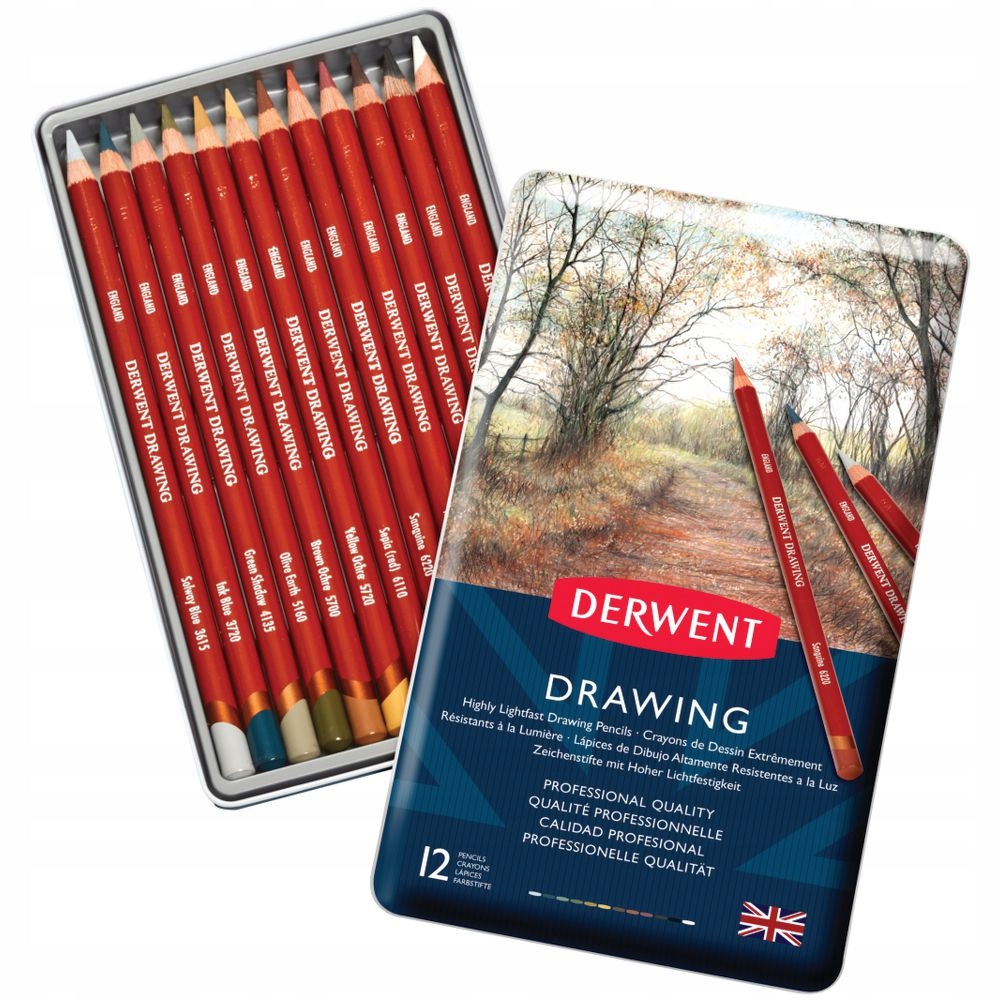 Derwent Drawing 12 Pastelky v zemitých barvách