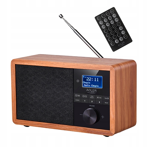 Radioodbiornik Adler Ad 1184 Bluetooth 5.0 Dab+ Fm LCD 3W Rms