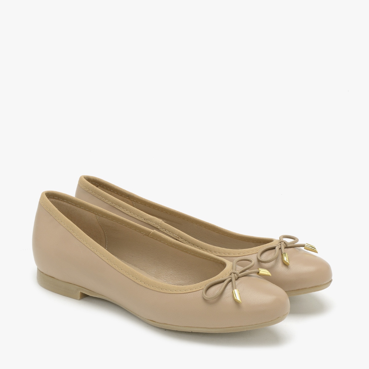 

Ryłko beżowe baleriny damskie skórzane 33
