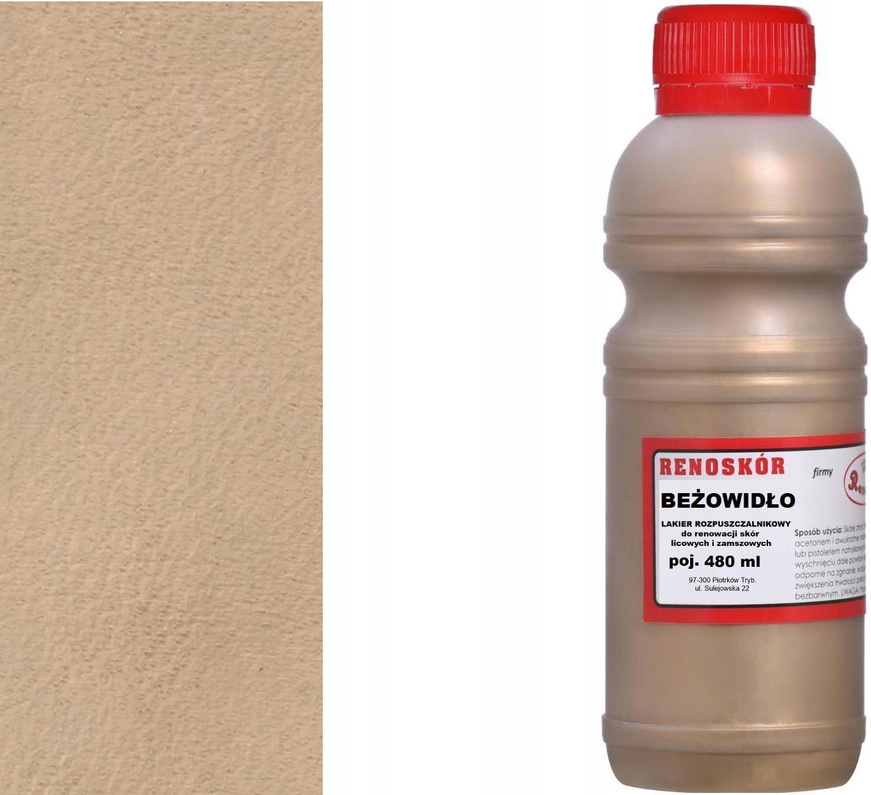 Béžová Barva Renoskin Wilbra na semišovou nubukovou kůži 480 ml