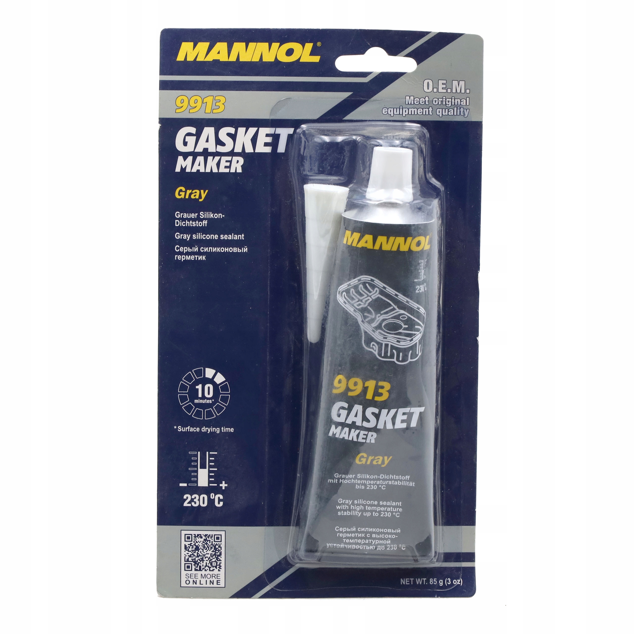 

Silikon Szary Wysokotemperaturowy Mannol 85g