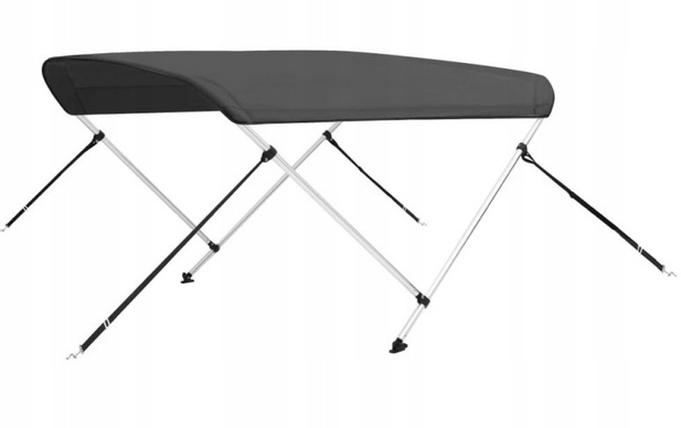 Daszek 2 Pałąki 180x150x117 pontonu łodzi baldachim Antracyt Kormoran