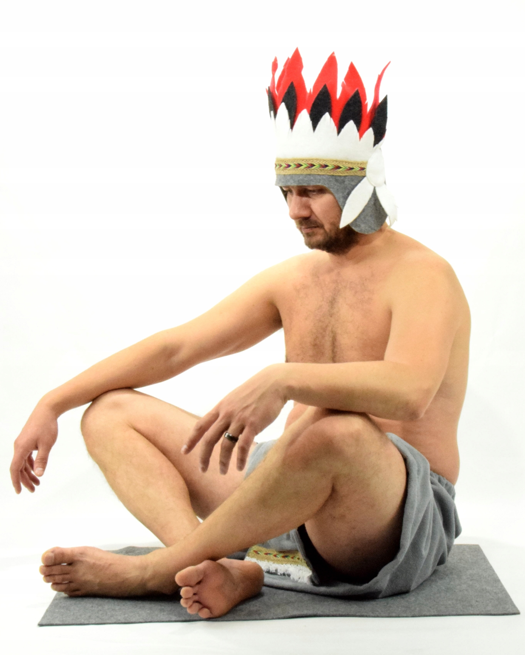 Čepice do sauny Ručník Mata Sada 3ks Indián vel L