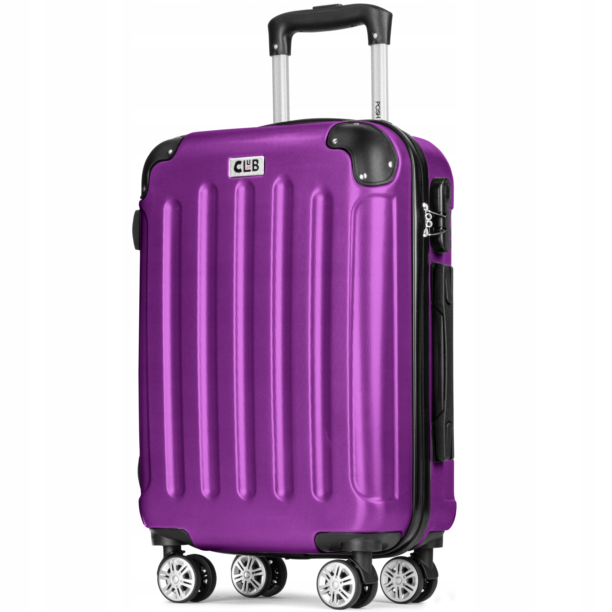 Posh Walizka Podróżna Twarda z ABS-u kabinowa 38L (fioletowy M)