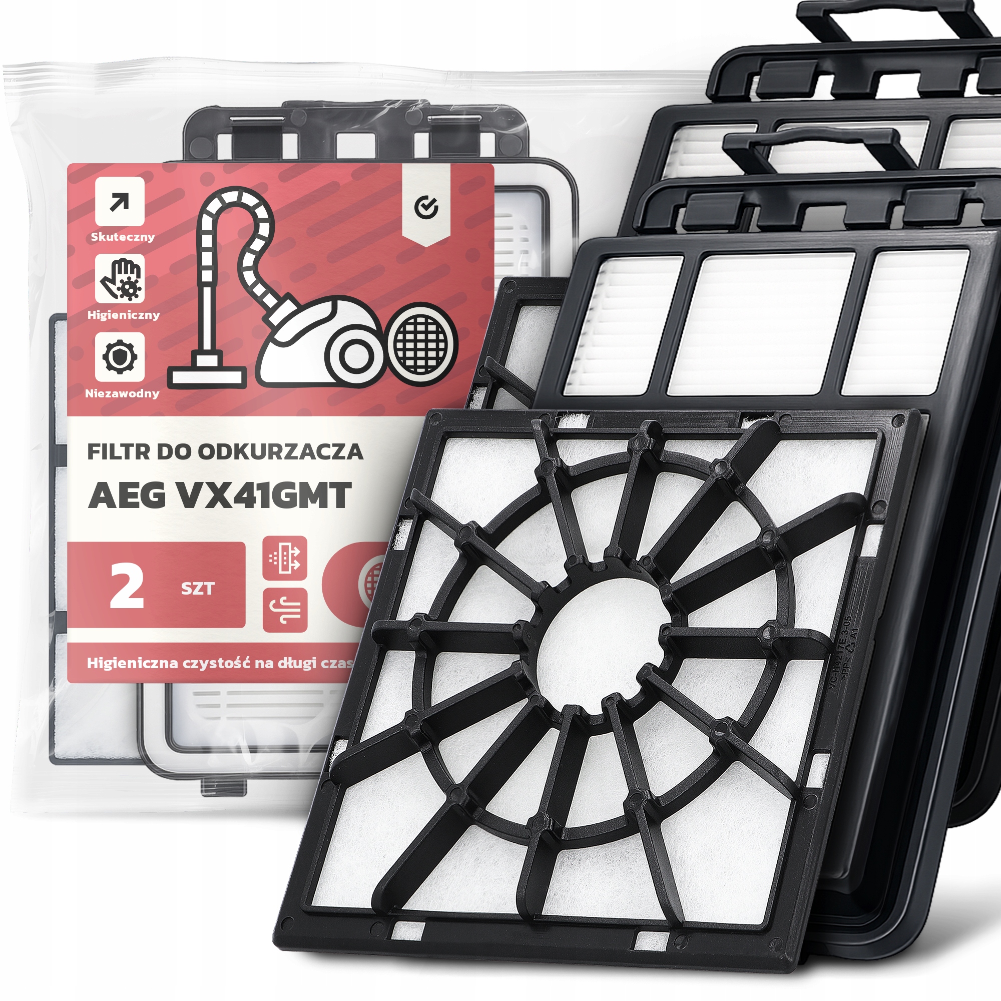 2x Filtry Do Vysavače Aeg VX41GMT Omyvatelný Filtr Sada Em-w