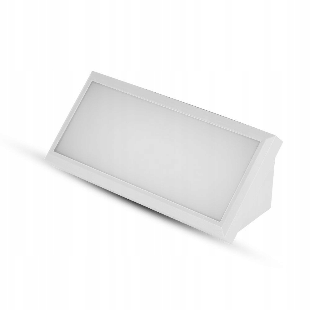 Venkovní nástěnné svítidlo obdélníkové Led 12W 6400K šikmé bílé IP65 1250lm V-tac
