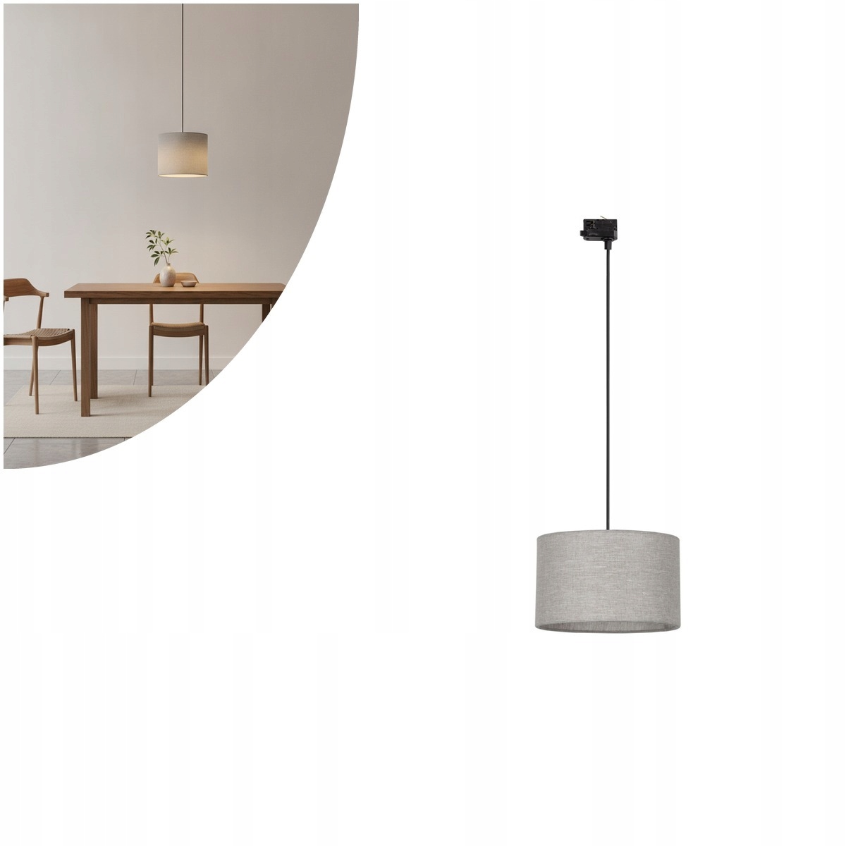 3-fázová závesná koľajnicová lampa Tracer Linen 38 10690 Tk Lighting