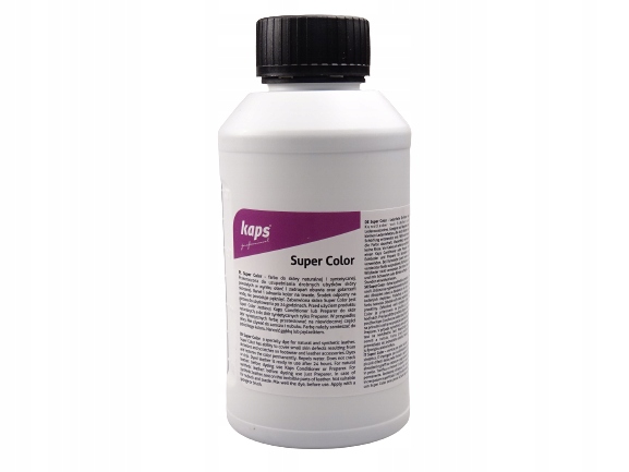 Barva na boty kožených tašek 500 ml Kaps černá
