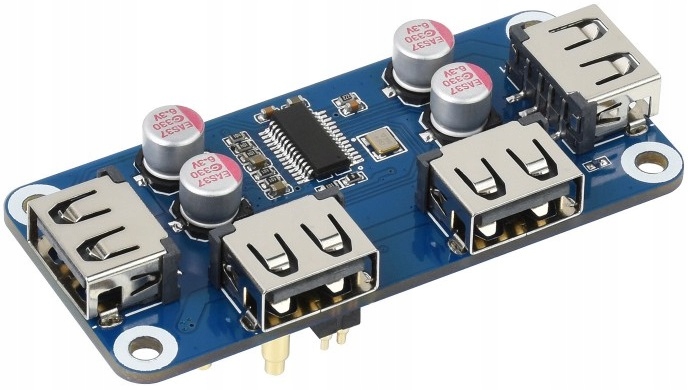 USB Hub Hat (B) - 4-portowy hub - nakładka