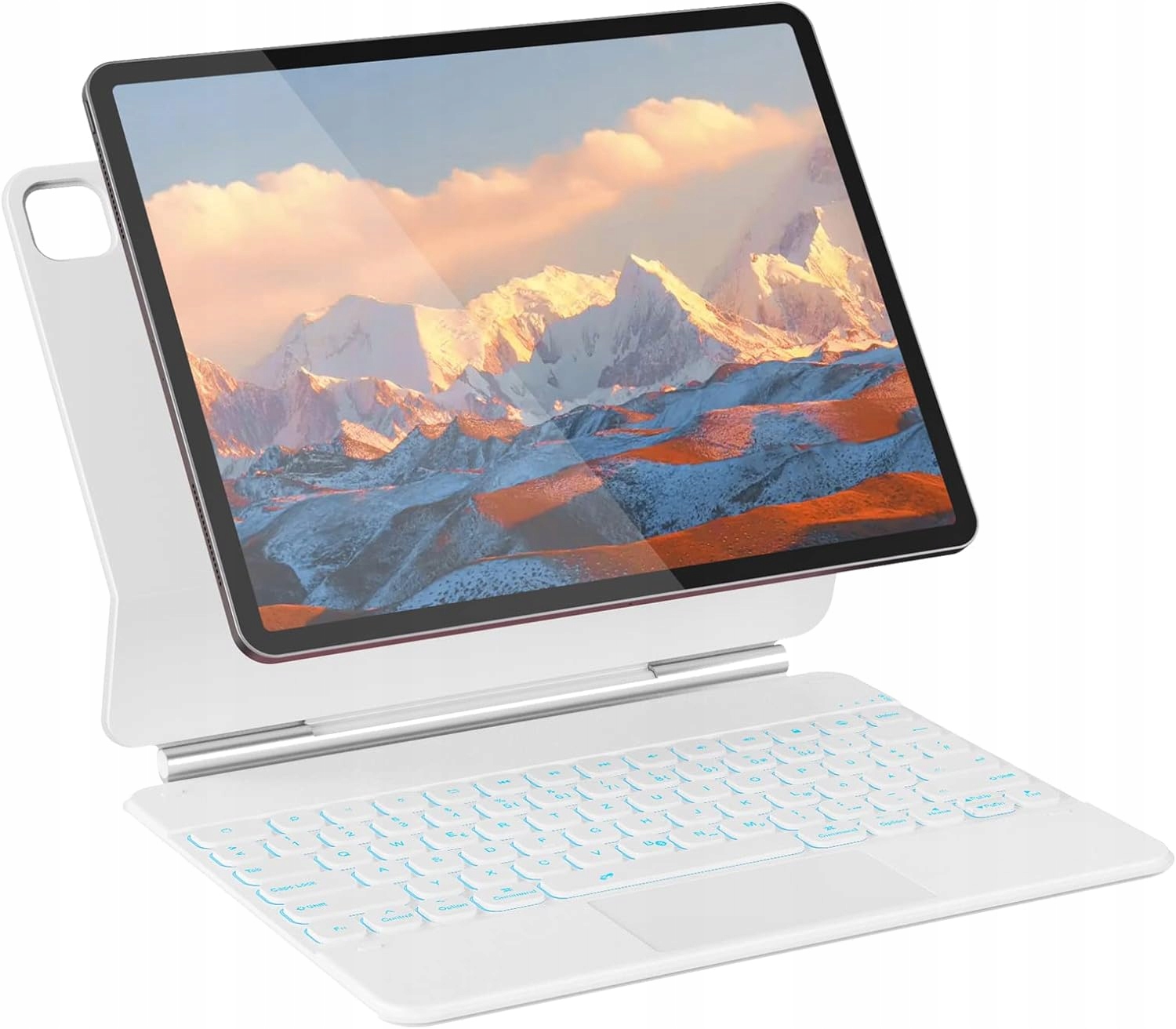 Pouzdro s klávesnicí Doohoeek pro iPad Pro 12.9'', podsvícené, bílé De