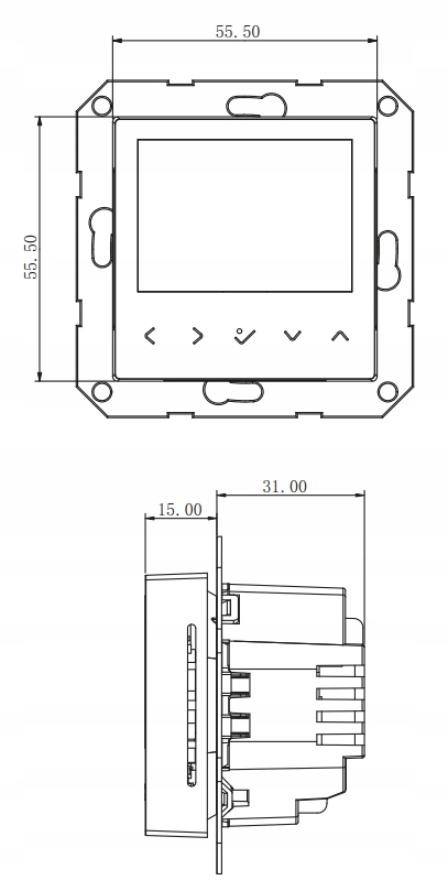 SALUS BTRP230(50) REGULATOR TERMOSTAT STEROWNIK TYGODNIOWY DO RAMKI CYFROWY Marka Salus