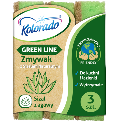 

Kolorado Hal Zmywak Green Line Z Sizalem 3 Sztuki