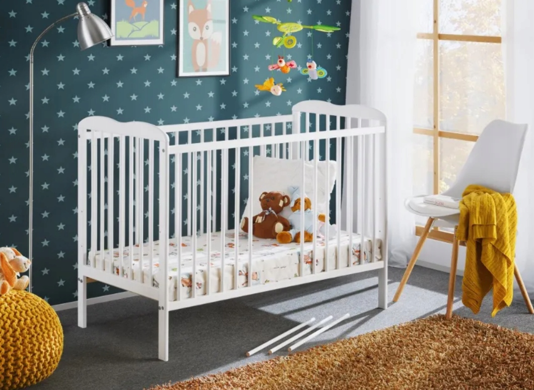 Łóżeczko dziecięce białe OLA II AM Typ łóżeczko drewniane