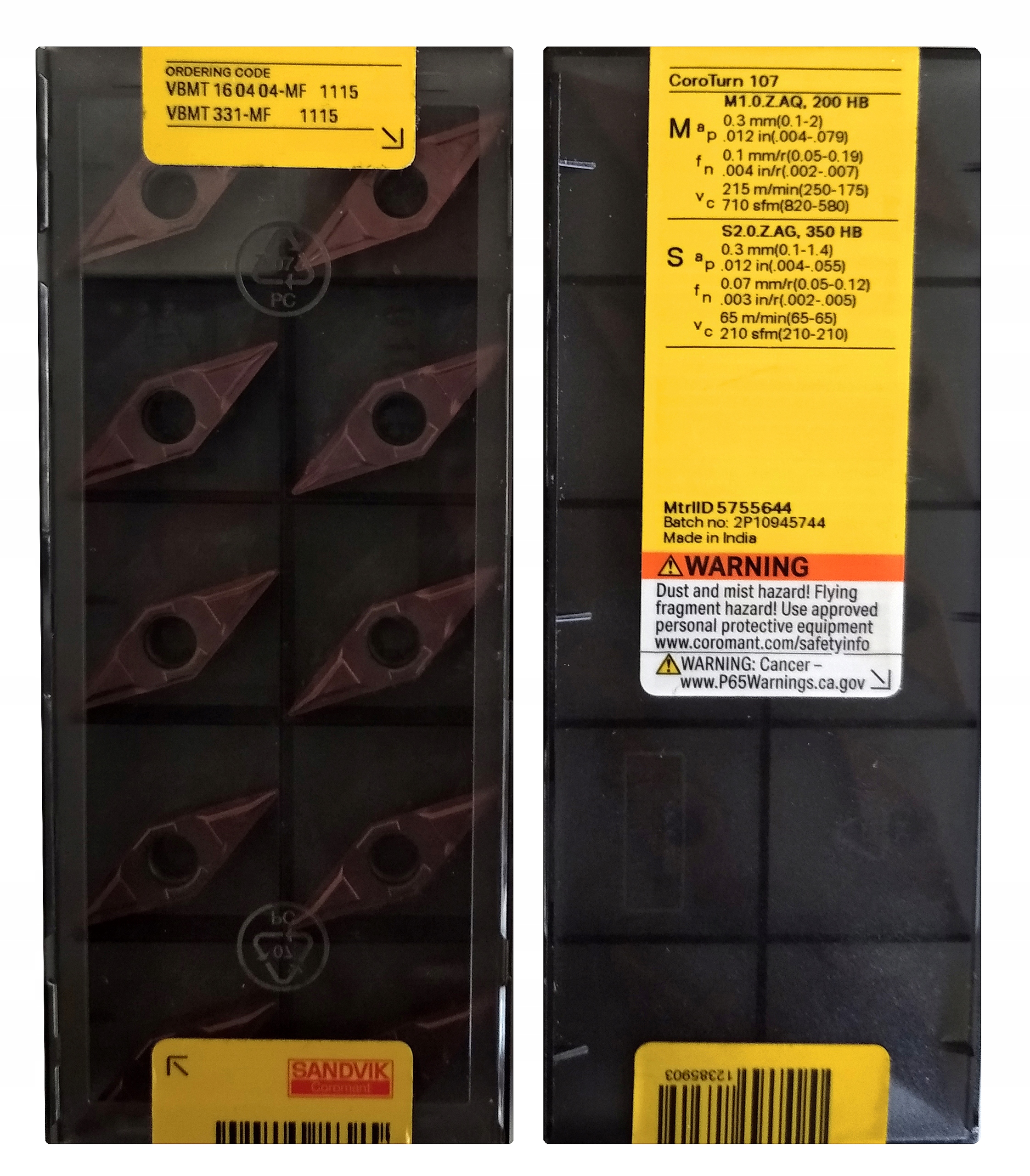 PŁYTKI VBMT 160404 MF 1115 SANDVIK